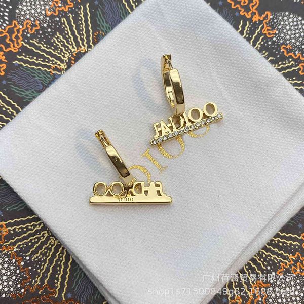 

dijia / dejia or letter earrings fashion new street shooting daily versatile style jd, Golden