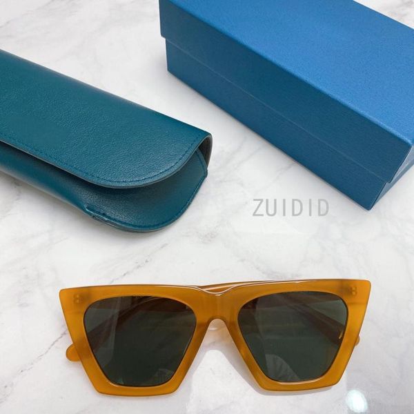 

sunglasses yellow big square frame rara women steampunk acetate rectangle eyewear men 2021 summer with original box, White;black