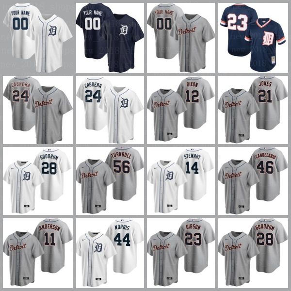 

detroit 24 miguel cabrera tigers jerseys spencer turnbull brandon dixon jonathan schoop jeimer candelario robbie grossman jacoby jones men, Blue;black