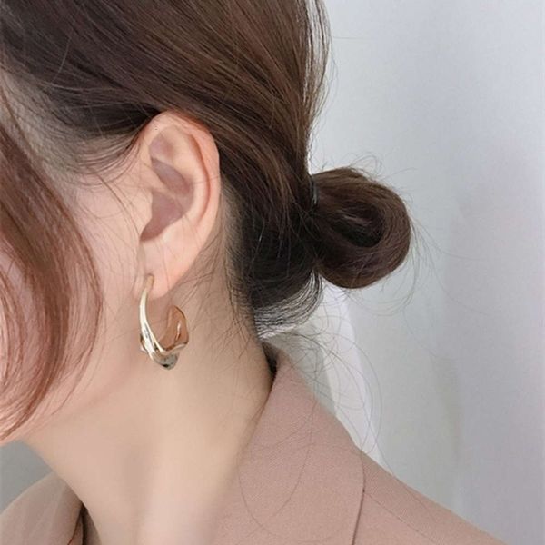 

hbp fashion korean dongdamen exaggerated metal pure silver needle earrings