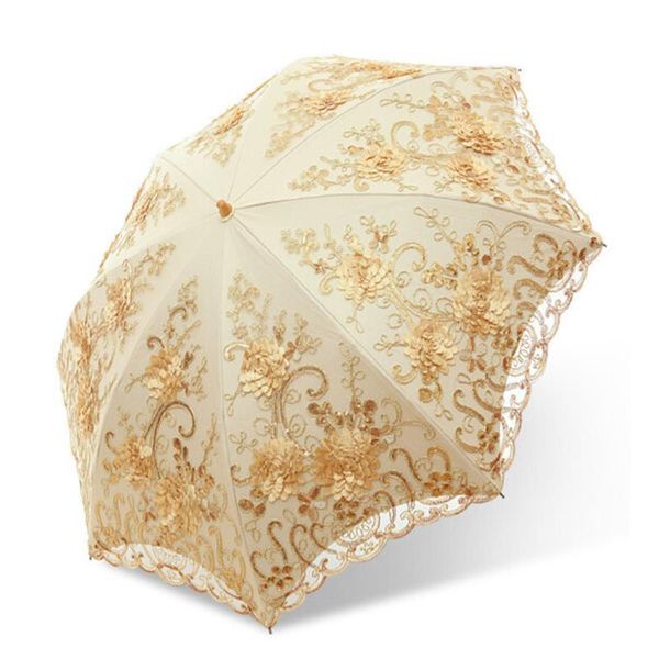 

umbrellas princess umbrella lace women waterproof and uv protection 2021