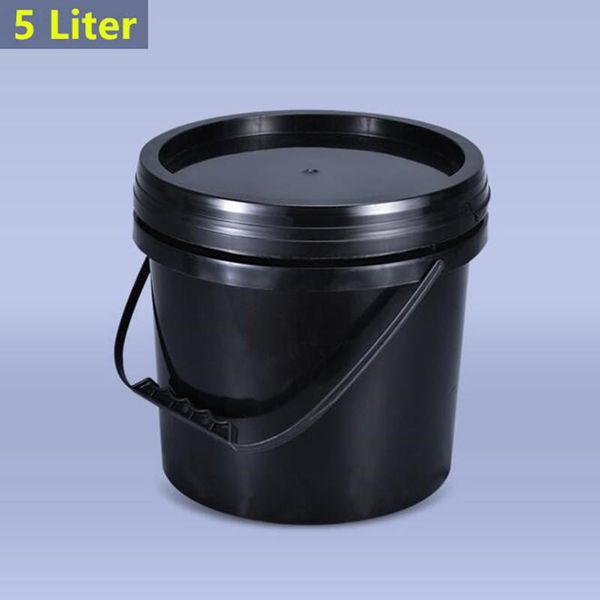

buckets food grade 5 liter plastic bucket with handle and lid durable paint pail liquid lotion container 1pcs