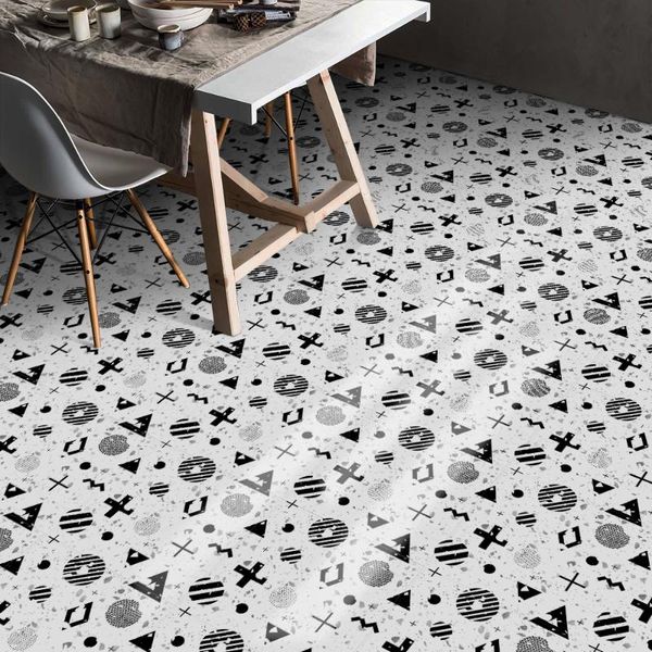 

wall stickers floor tile sticker modern creative symbol home ground simple renovation self-adhesive wear-resistant