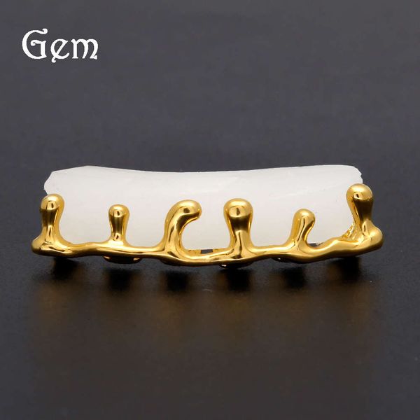 

personalized hip hop braces drop shape new lava braces hip hop grills, Silver