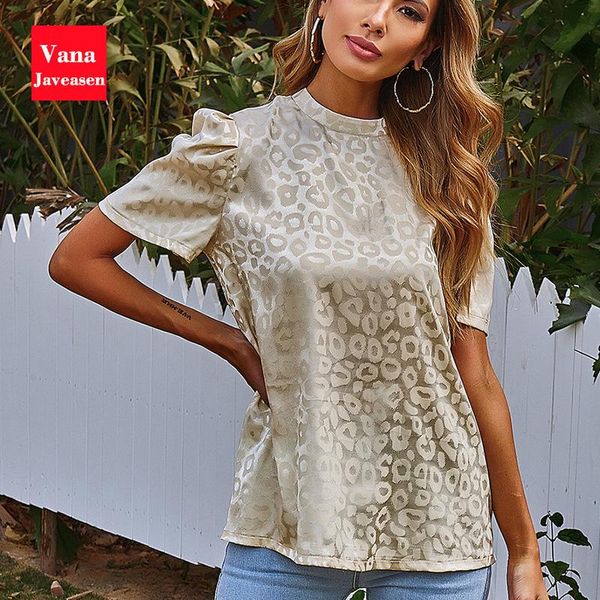 

women's t-shirt mink pattern print womens short sleeve o-neck back hollow out tees female casual puff pullover t-shirts, White