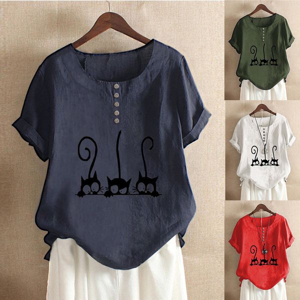 

2021 new summer japan korean style women funny short sleeve t-shirts cartoon printed buckles o-neck comfortable oversize lady casual tee ulq, White
