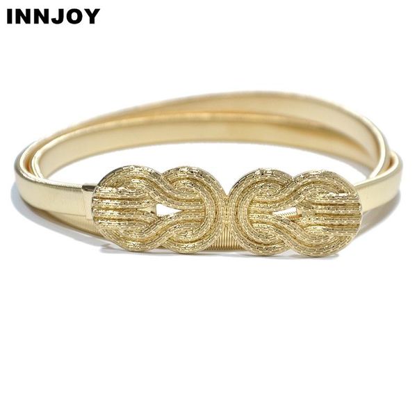 

belts chain belt for women elastic stretch ladies dress waist skinny thin gold color female cinturones para mujer, Black;brown