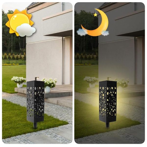 

lawn lamps led solar light waterproof hollow lamp outdoor garden stakes light-control induction for home courtyard decor