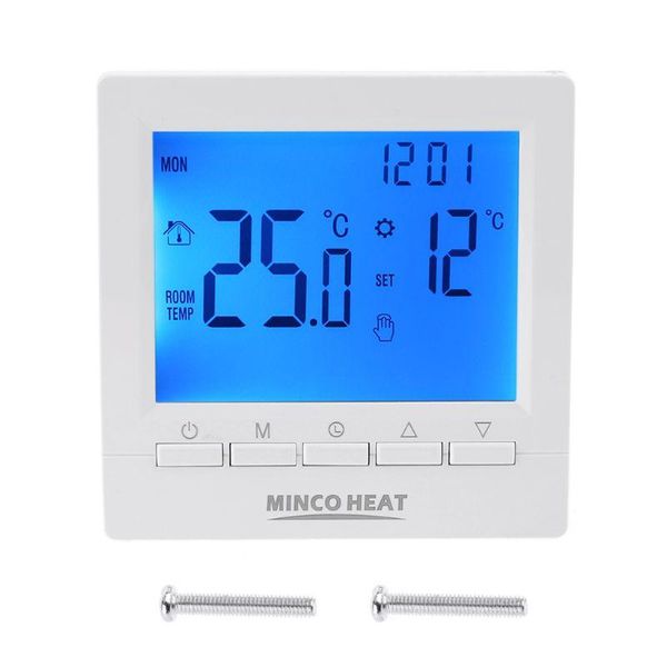

smart home control 77ja lcd gas boiler thermostat 3a weekly programmable room heating wall mount temperature controller 86x86mm me83l
