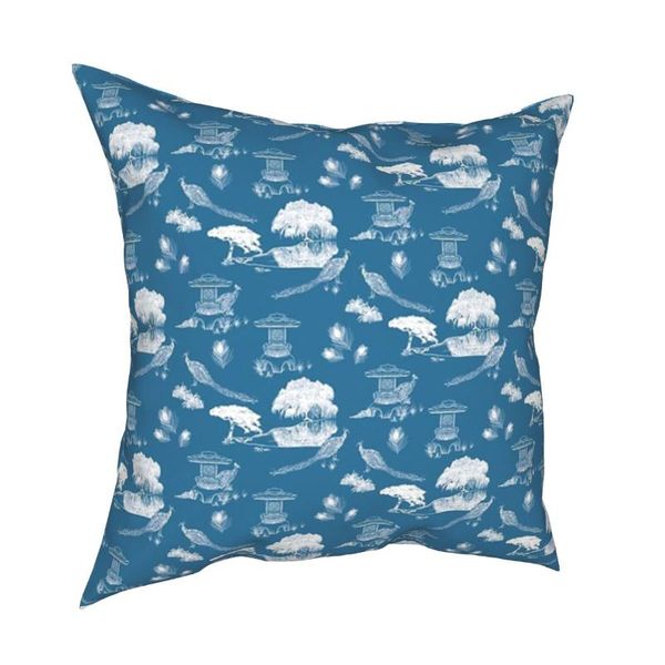 

pillow case peacock toile de jouy cushions for sofa 45*45cm cushion covers decorative throw pillows cover floor home