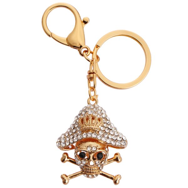 

10pczoshi enamel skull pendant key chain gold key ring gift for women girl bag pendant charm keychain fashion skull jewelry, Silver