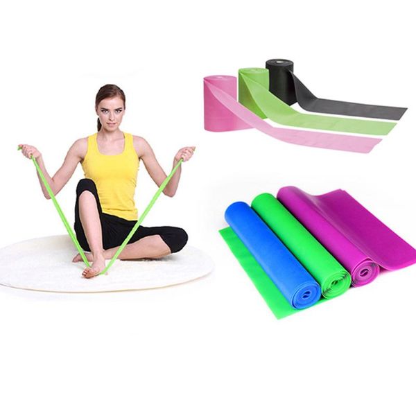 

resistance bands 5pcs band elastic yoga fitness strap stretch exercise for training - 150x15x0.035cm (pink/blue/green/yellow/pur