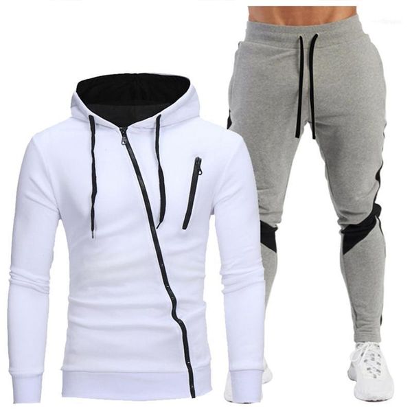 

men's hoodies & sweatshirts brand clothing. autumn and winter suit hoodie + pants two casual sportswear 2021 1, Black