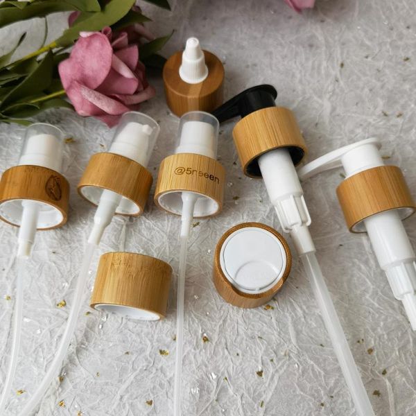 

storage bottles & jars 10pcs cosmetic glass bottle dropper cap ecofriendly bamboo cover pipetting lid essential oil top