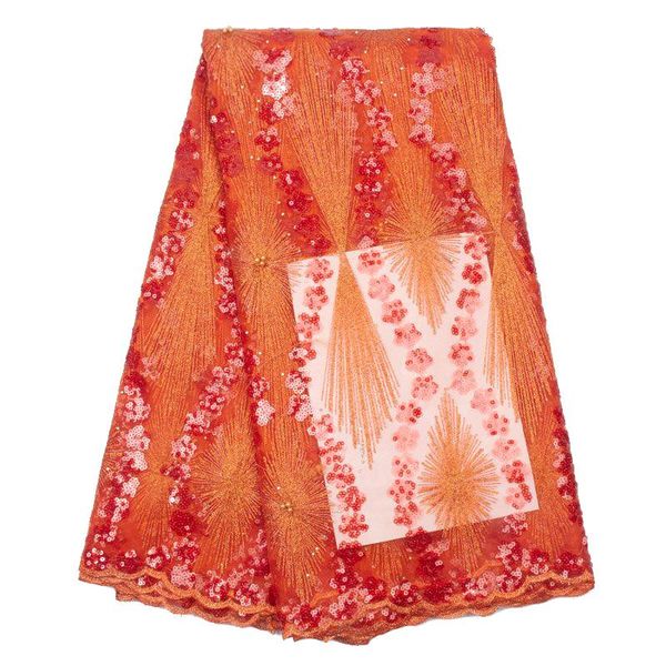 

ribbon african style lady lace fabric embroidery fashion sequins beads and party, Pink;blue