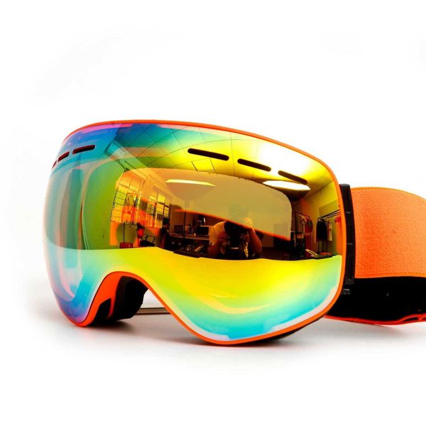 

magnet lens changing double-layer anti fog men's and women's large spherical ski glass mountaineering goggl, White;black