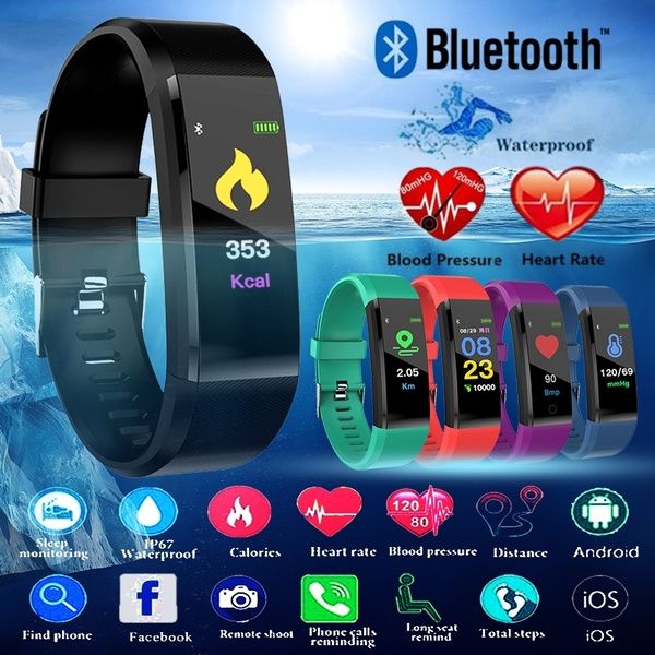 

smart bracelet id115plus sport bluetooth wristband 115 plus heart rate monitor watch activity fitness tracker smart band 115plus