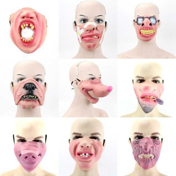 

halloween versatile funny mask masquerade prom cos half face mask latex mask