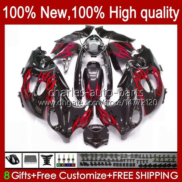 Katana per Suzuki 600cc GSXF600 GSXF-750 GSXF 600 750 CC 98 99 00 01 02 Body 29No.124 750cc GSX600F GSXF750 GSXF-600 GSX750F 1998 1999 2000 2001 2001 2002 Fiame rosse a rimo