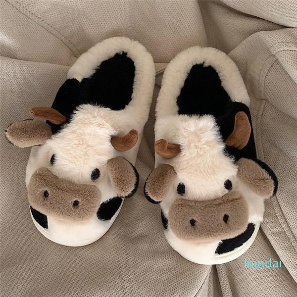 

slippers pantuflas de piel vaca mullida para muje, Black
