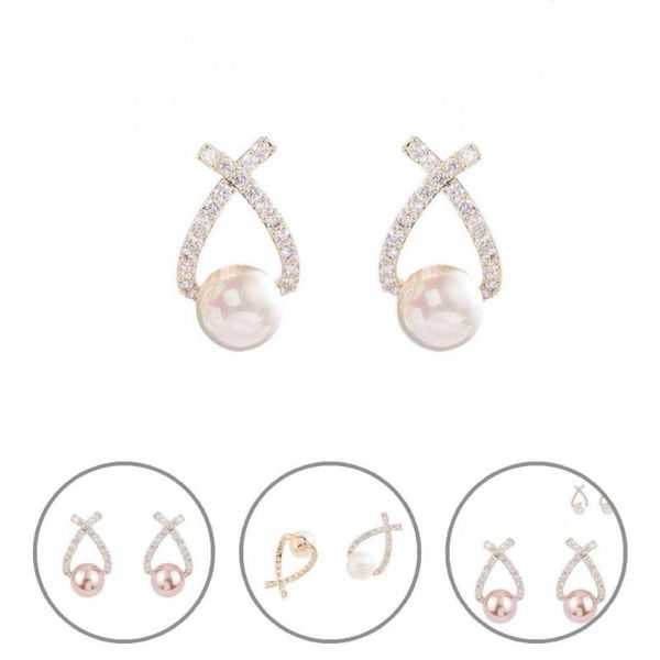 

stud women earrings lightweight korean style, Golden;silver