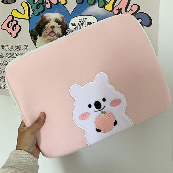 

cosmetic bags & cases 13 inch thick mac tablet case cute bear girl 11inch ipad air sleeve liner bag lapstorage pouch for 4 10.5 9103