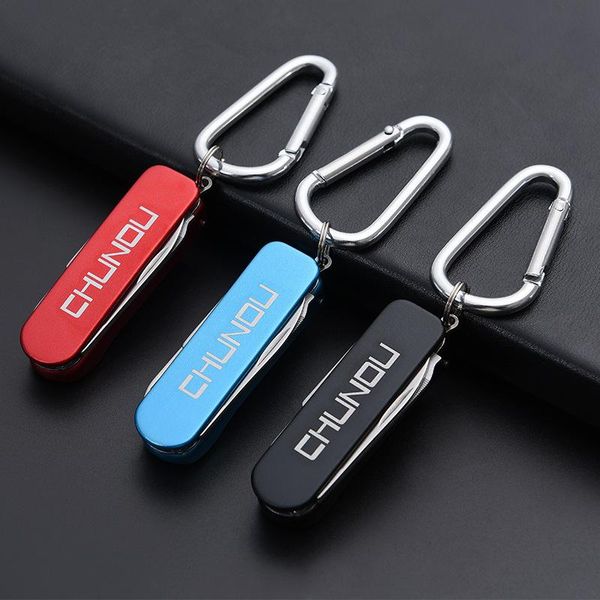 

keychains multifunctional nail clippers scissors keychain for women men creative stainless steel key ring holder bag charm gift, Silver