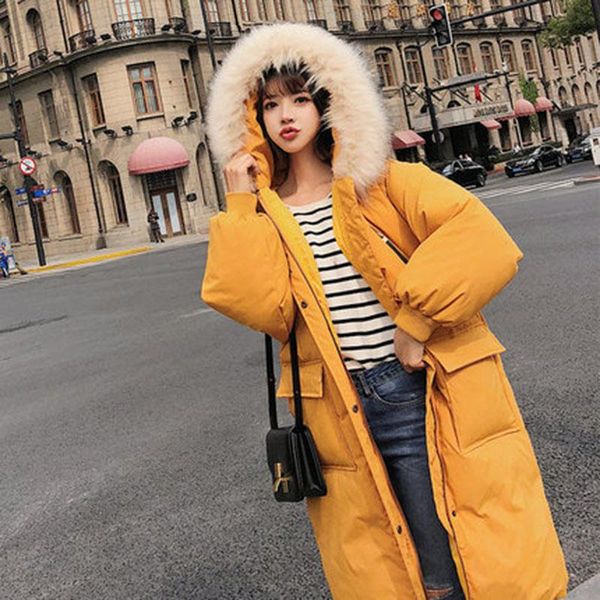 

women's trench coats cotton padded winter coat woman long plus size thicken warm women jacket korean style fur collar parkas womens out, Tan;black