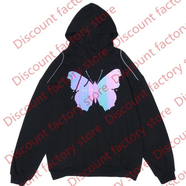 

reflective print hooded sweatshirts hoodies streetwear men hip hop casual pullover black hoodie hipster