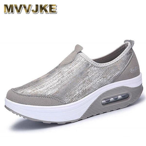 

dress shoes mvvjke plus size35-41women wedges tennis air cushion slip on fitness women soft outdoor non-slip absorber rockershoe, Black