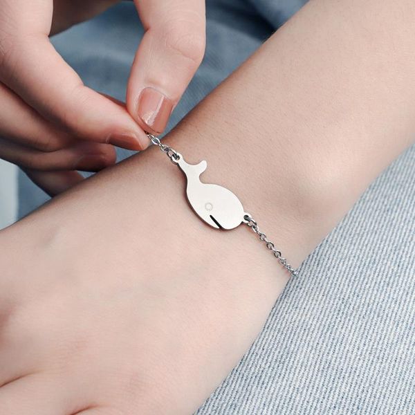 

charm bracelets lovely whale bracelet listing stainless steel bangle jewelry for men and women drop yp8484, Golden;silver