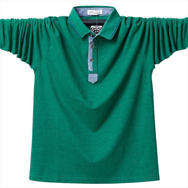 

fall shirt business casual mens polos youth solid color lapel large size 5xl 6xl, White;black