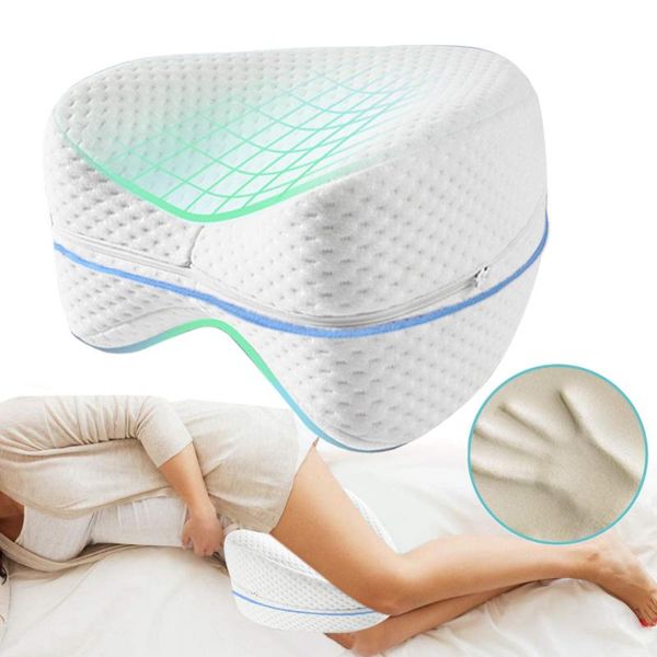 

cushion/decorative pillow pregnancy body memory foam orthopedic knee leg wedge cushion for side sleeper sciatica relief or pillowcase
