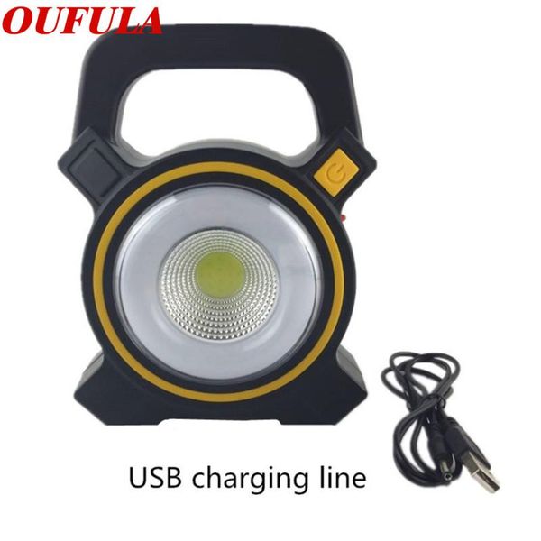 

portable lanterns aosong outdoor solar light usb rechargeable cob emergency tent work camping searchlight