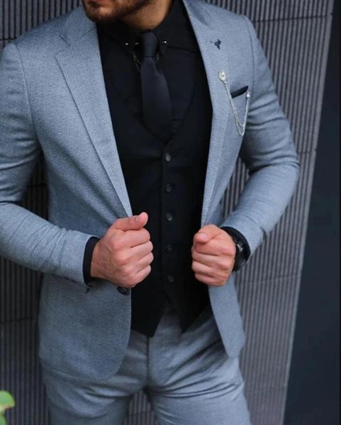 

men's suits & blazers 2021 fashion men dress wedding 3-pieces suit slim fit two button blazer jacket pants tux vest, White;black