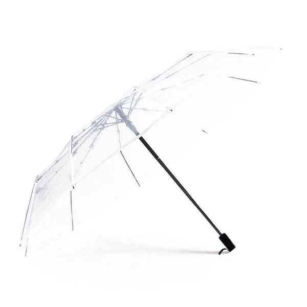 

umbrellas transparent compact folding automatic umbrella portable rain walking multi-function sun