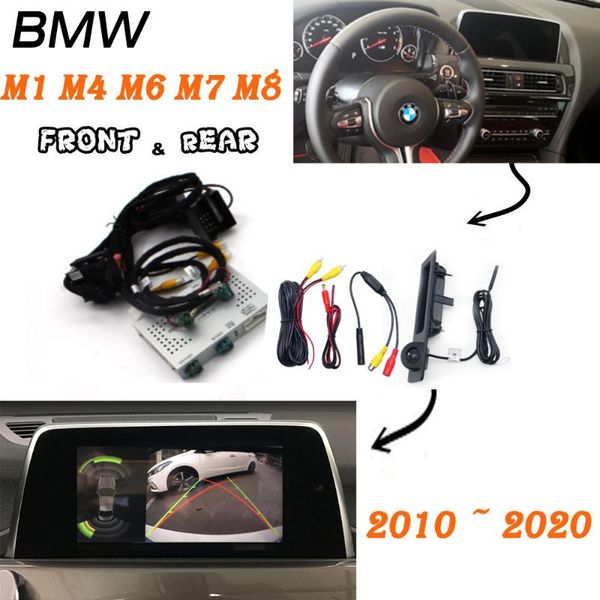 

car rear view cameras& parking sensors front camera for interface original display improve backup decoder m1 m40i m60i m7 m8 2010 ~ 2021