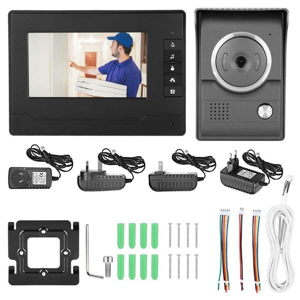 

doorbells 7inches tft/lcd waterproof wired video intercom doorbell infrared night doorphone