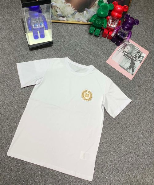 

2021 designer new cotton t-shirt fashion all-match men and women with the same style290, White