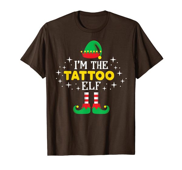 

i'm the tattoo elf t shirt funny xmas family matching group t-shirt, White;black
