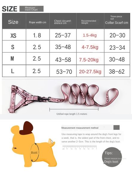 

fashion pet lead leash collar dog harness and leash for small dogs french bulldog chihuahua collar for yorkies pink yellow s m l