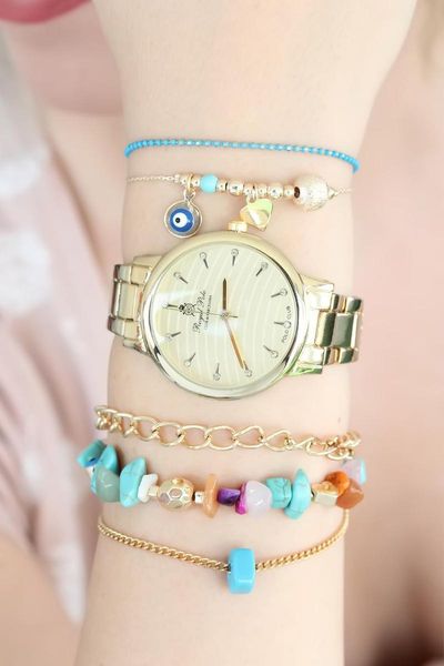 

earrings & necklace metal watchband ladies watch the boiler, Silver