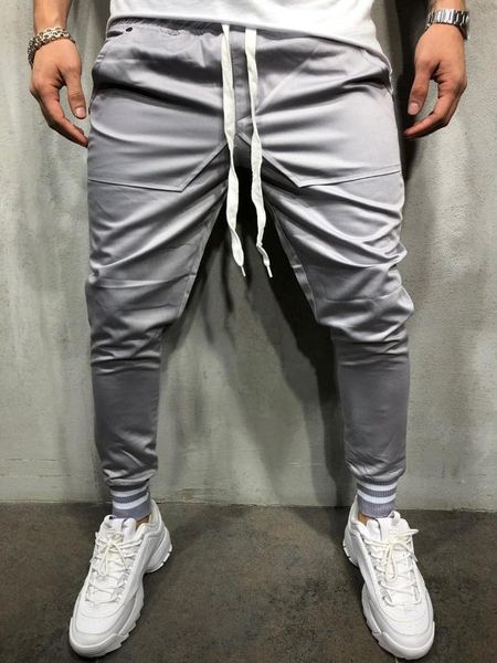 

men's pants oeak nuevos pantalones de chÃ¡ndal cintura elÃ¡stica para hombre, casuales hip hop hombre, Black