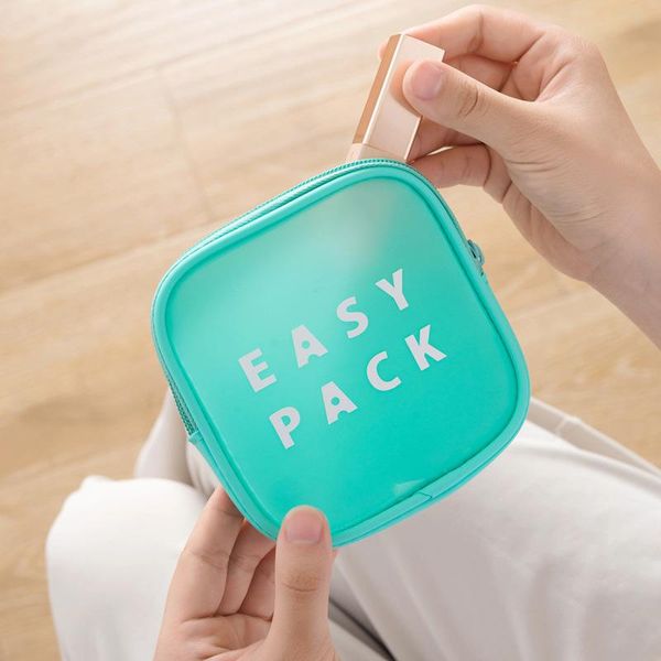 

cosmetic bags & cases mini portable bag wash for travel storage lipstick small tpu make up easy simple style cute toiletry case