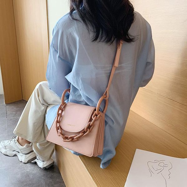 

yourseason pu leather ladies fashion small bag 2021 casual shoulder crossbody female thick chain luxury handbags