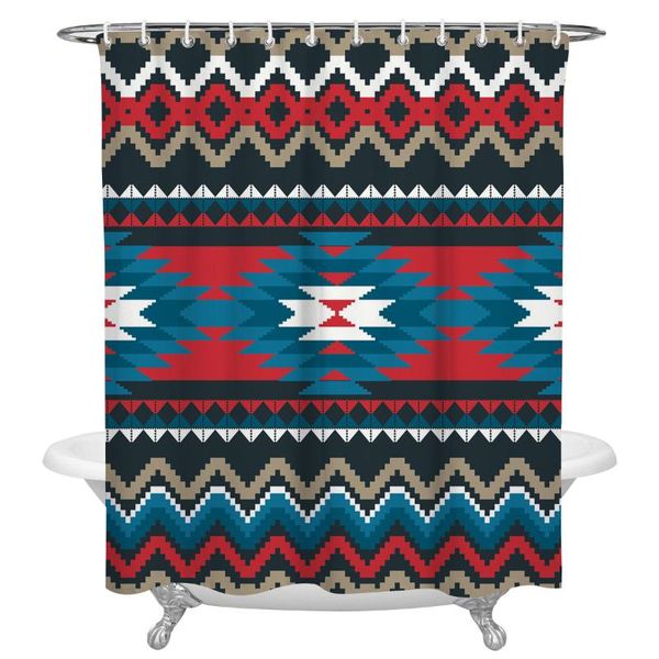 

shower curtains ethnic geometric pattern waterproof retro bathroom decor curtain bath home