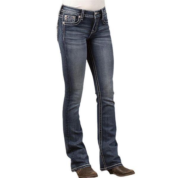 

women's jeans womens high waist denim pants fashion ladies casual straight leg trousers, Blue