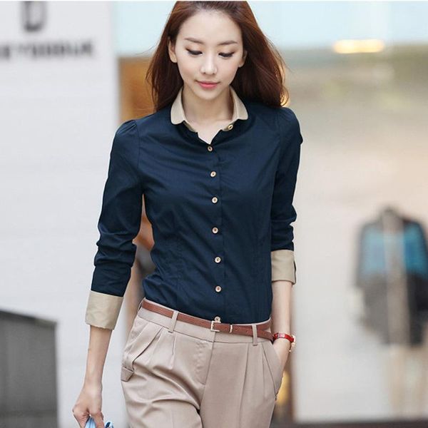 

women's blouses & shirts femme womens fashion 2021 autumn plus size casual shirt women slim long sleeve blouse woman clothes korean cl, White