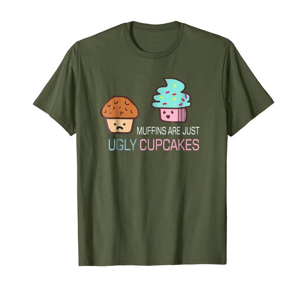 

muffins are just ugly cupcakes t-shirt | funny muffin gift, White;black