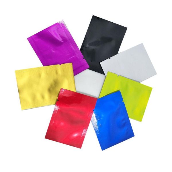 

gift wrap colorful open vacuum package bag pure aluminum foil heat seal pouches spice sugar powder storage candy mylar